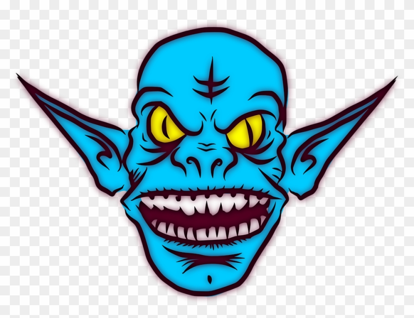 Horror Clipart Halloween Monster - Goblin Face Png #401056