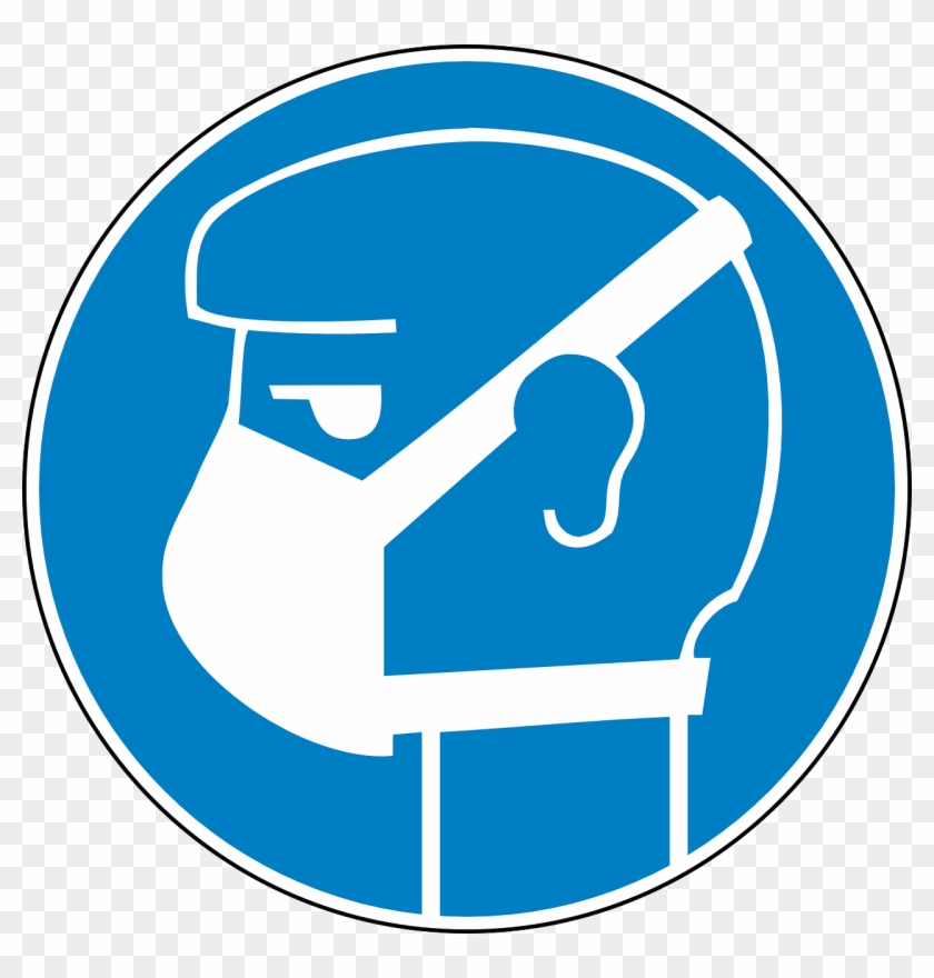 Why Is Respiratory Protection Important In Construction - Brady Pet Mandatory Mask Sign, Blue/white, 250134 #401141