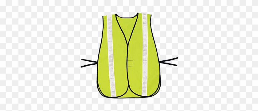 Non-ansi Solid Gloss Stripe Vest Reflective Work Gear - Vest #401166