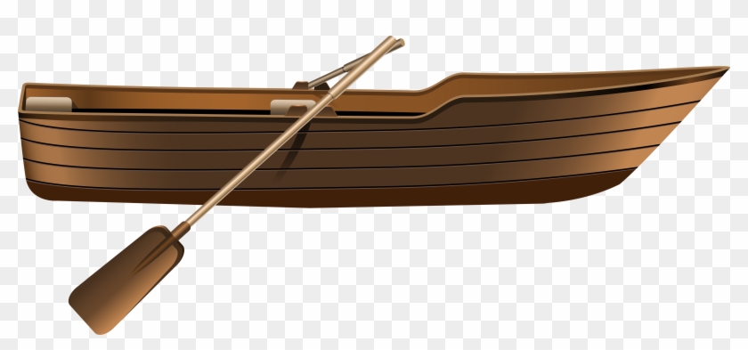 Wooden Boat Png Clip Art - Rowing Boat Clipart #401200