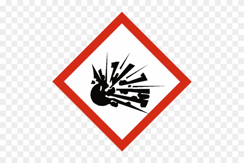 Explosive Coshh Label - Explosive Sign In Vinyl / Sticker - 100mm (4") X 100mm #401205