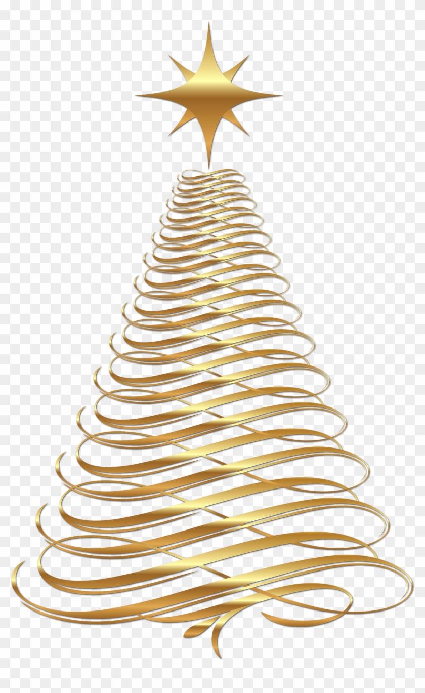 Gold Christmas Tree - Gold Christmas Tree Png #401221