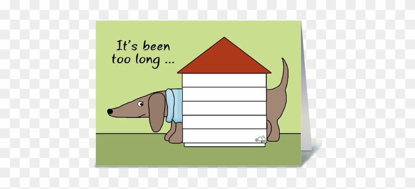 Missing You-dachshund In Dog House - Cartoon #401346