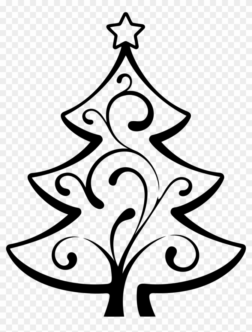 Pretty Christmas Tree Line Drawing 914859 - Christmas Tree Line Drawing #401379