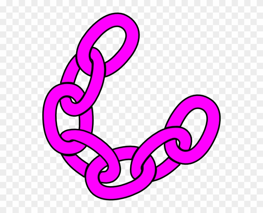 Fuchsia Multilink Chain Clip Art At Clkercom Vector - Dog Chain Clipart #401384