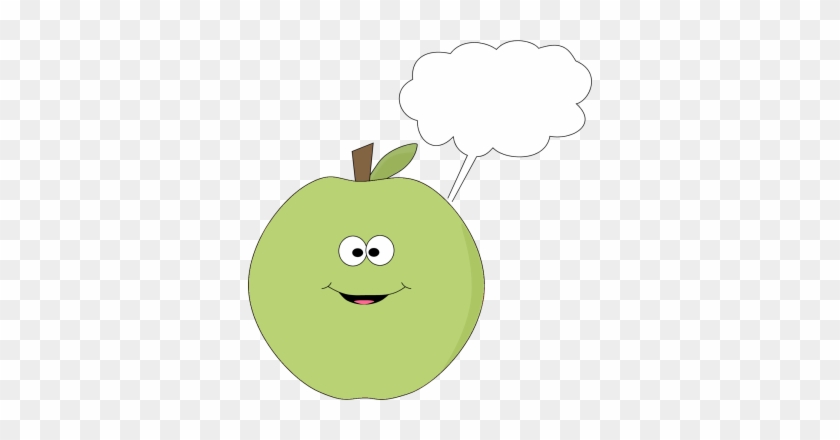 Green Apple And Blank Callout - Smiley #401409