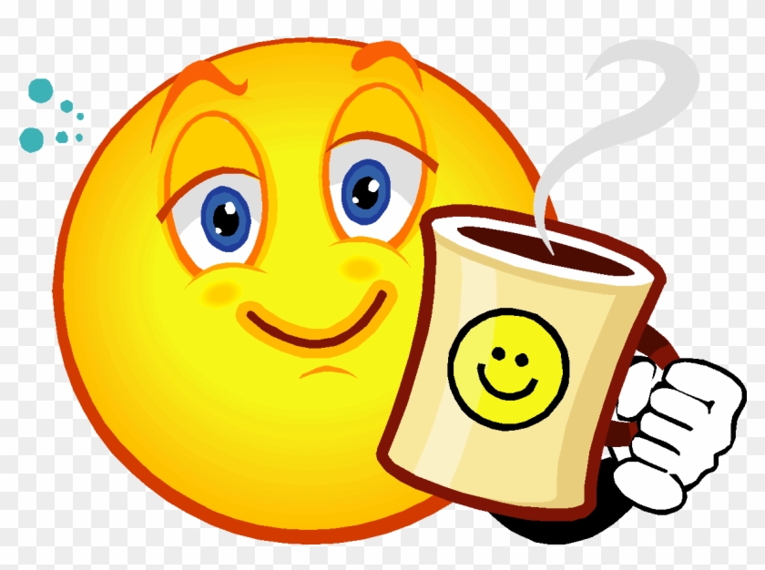 High Quality Happy Faces Wallpaper - Smiley Face With Coffee #401420