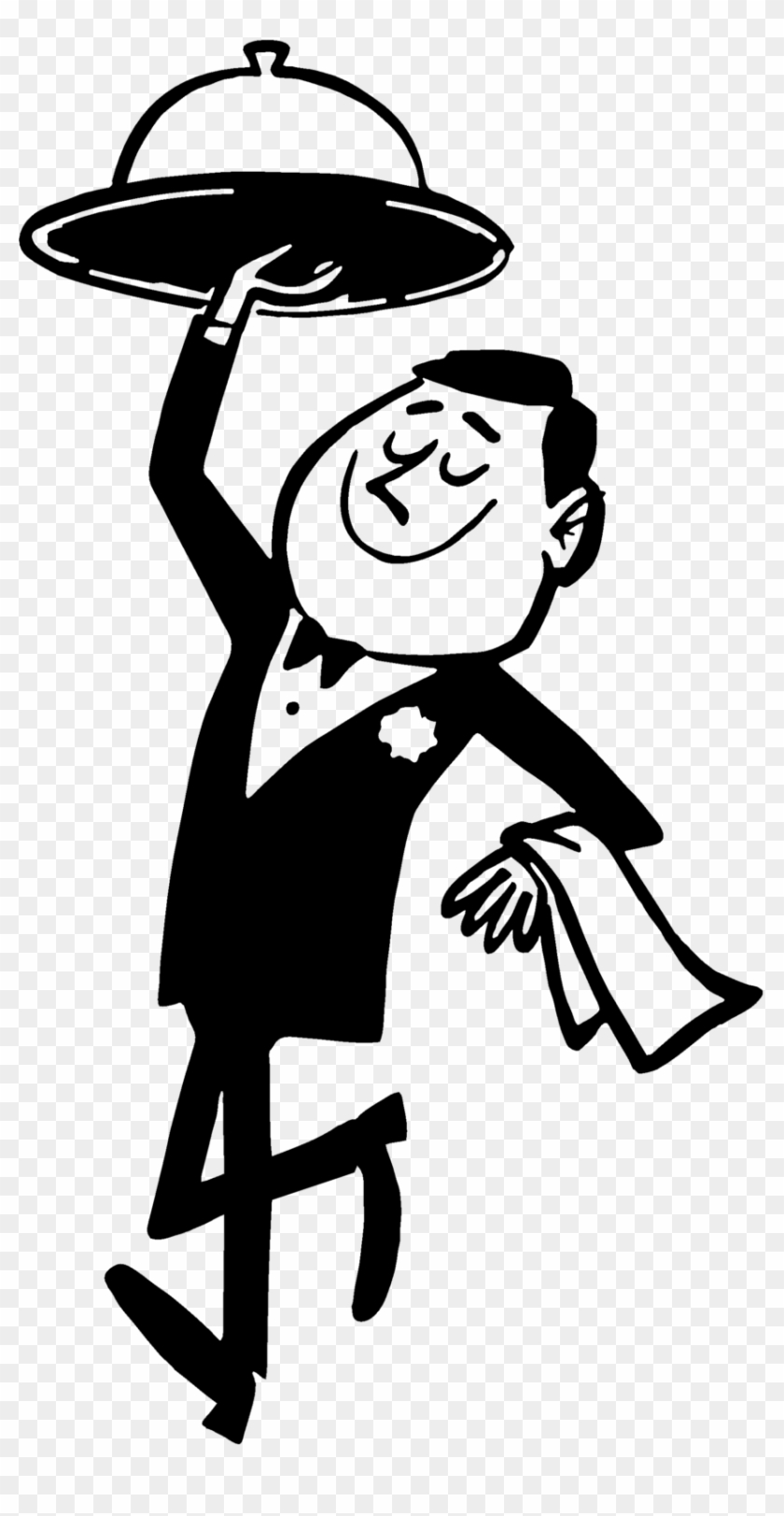 Waiter Tray Restaurant Clip Art - Waiter #401494