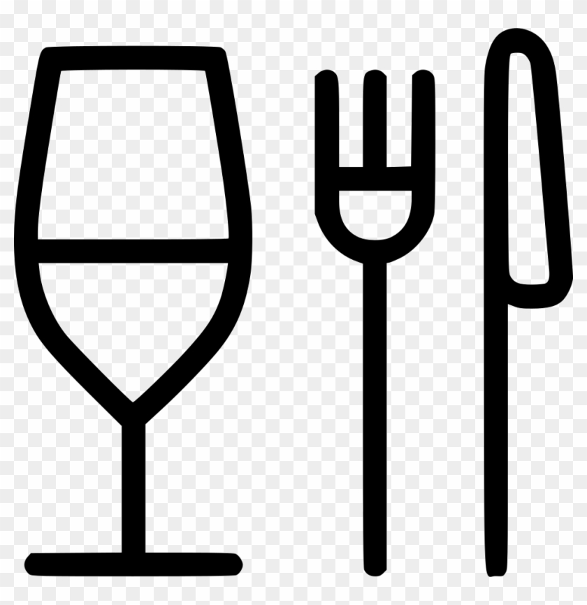 Glass Fork Knife Restaurant Food Comments - Food And Drink Icon #401538