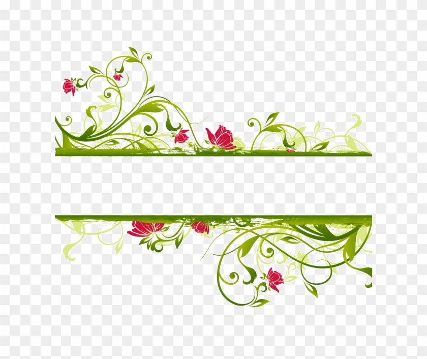 Flower Clip Art - Floral Rectangle Designs Vectors #401559