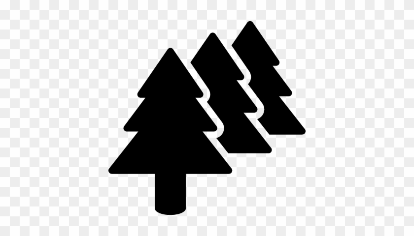 Three Pines Vector - Woods Icon #401607