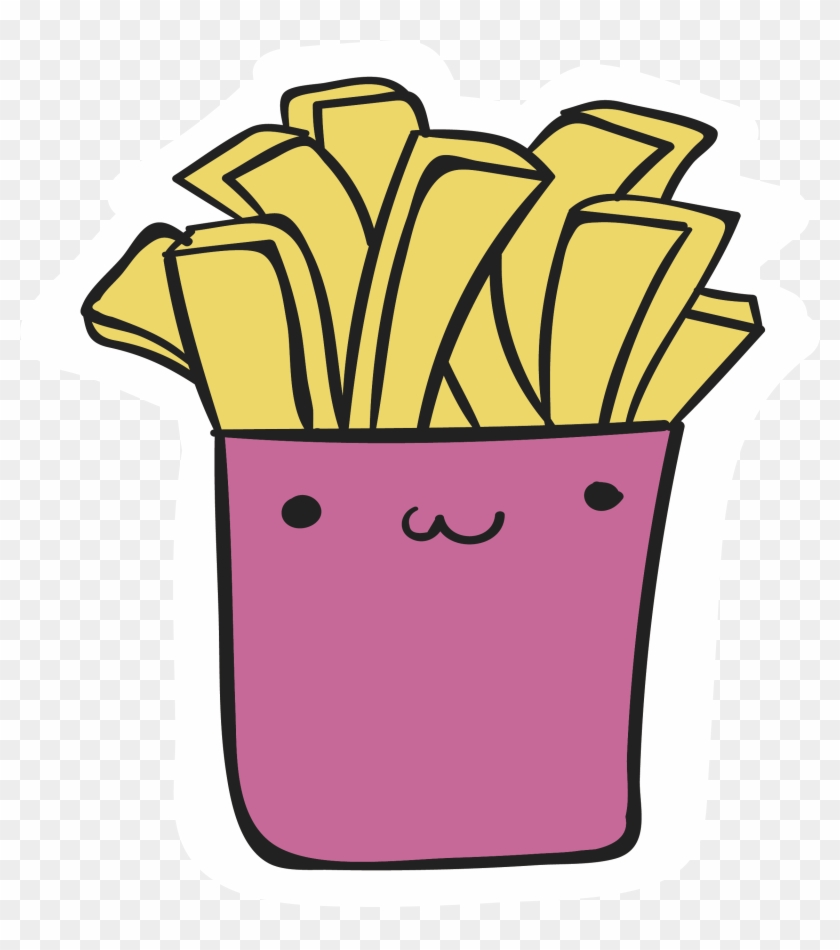 French Fries Junk Food Drawing Clip Art - Batata Frita Desenho Png #401613