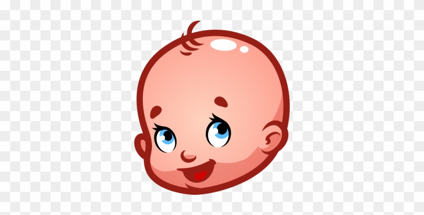 Clipart Gülen Bebek Başı - Baby Wink Cartoon #401695