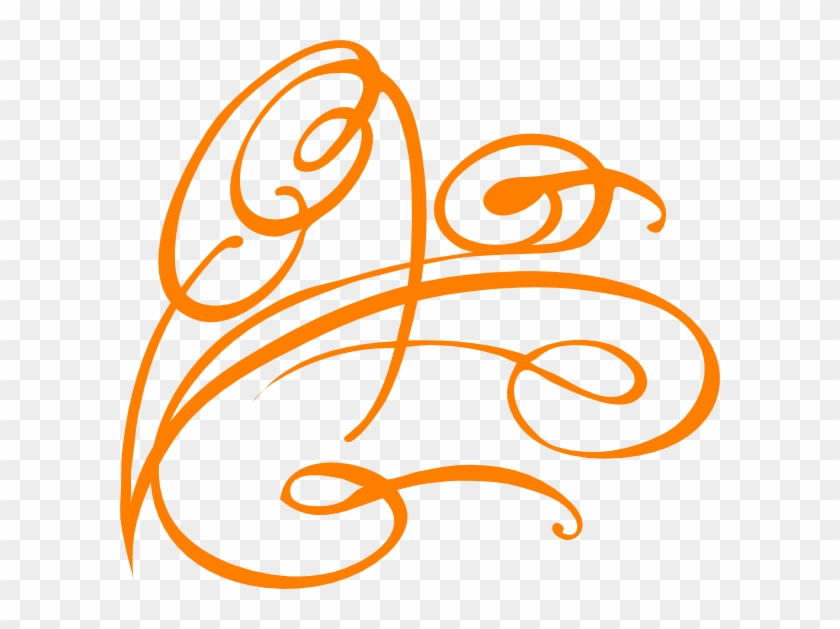 Orange Swirl Clip Art #401755