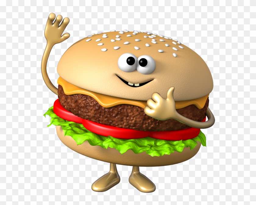 Hamburger Veggie Burger Fast Food Hot Dog Clip Art - Transparent Background Cute Hamburger Clipart #401765