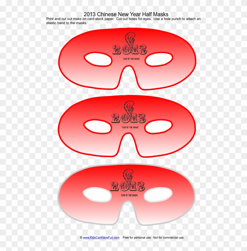 Year Of The Snake Half Masks - Illustration #401884