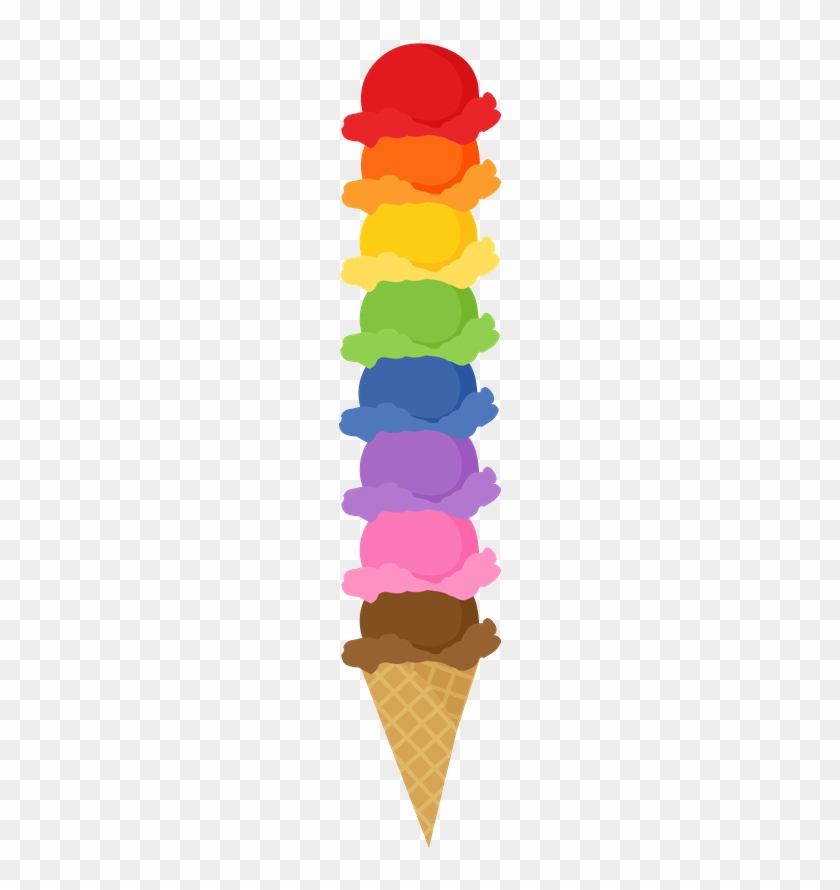 Rainbow Food Clipart - Blank Ice Cream Social Flyer #401969