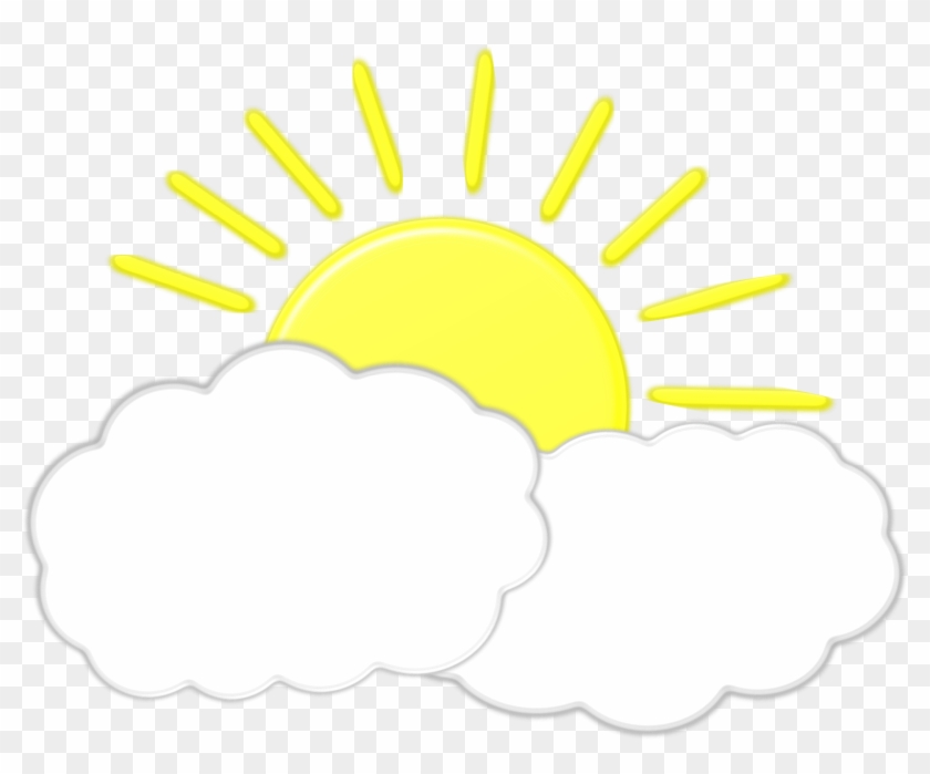 Cloud And Sun Clipart A - Sun Behind Clouds Clipart #401989