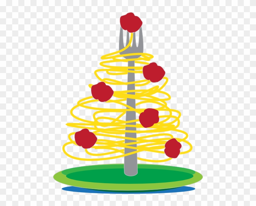 Spaghetti Tree Clip Art At Clker - Christmas Spaghetti And Meatballs #402007