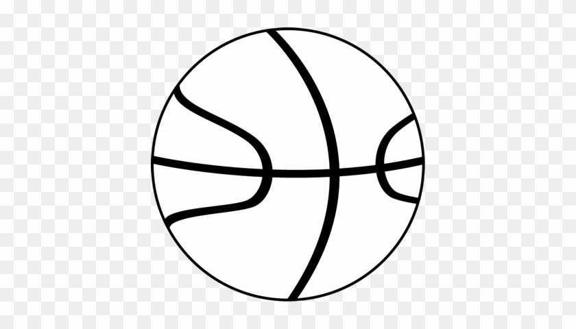 Black And White Basketball Ball Clip Art - White Basketball Clipart #402092