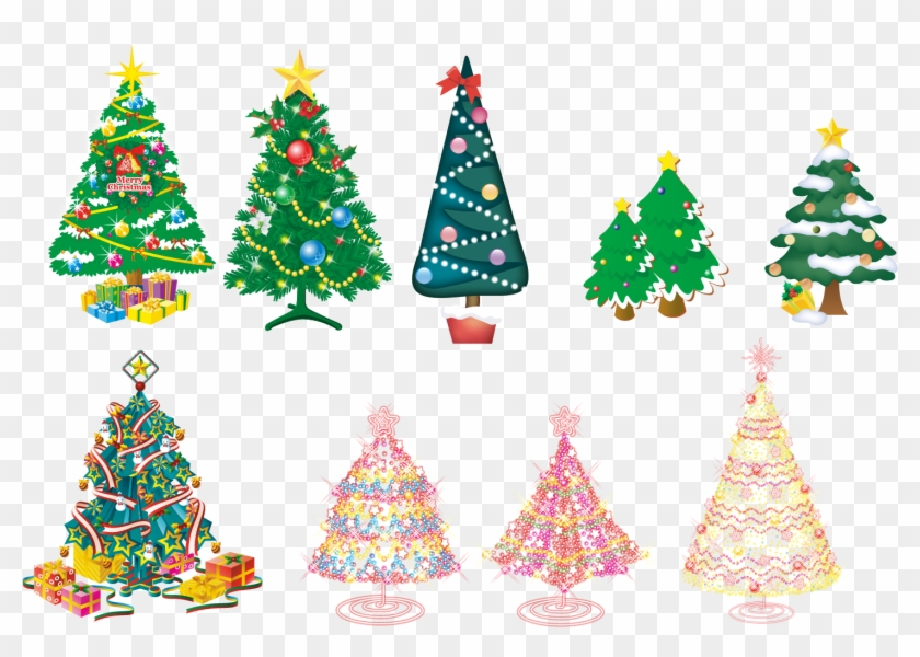 Vector Christmas Tree Collection - Vector Christmas Tree Collection #402222