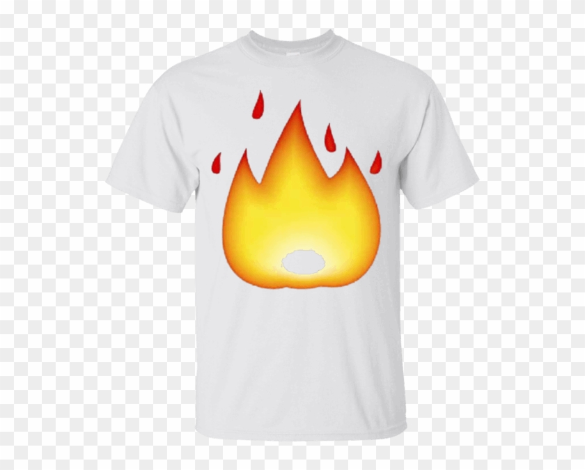 Fire Emoji T-shirt Hot Flame Emoticon On Fire It's - Fire Emoji Transparent #402173