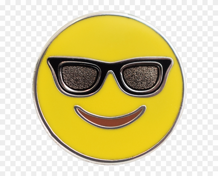 Sunglasses Emoji Pin Emoji Pins Png Fire Emoji Enamel - Sunglass Emojis Png #402177