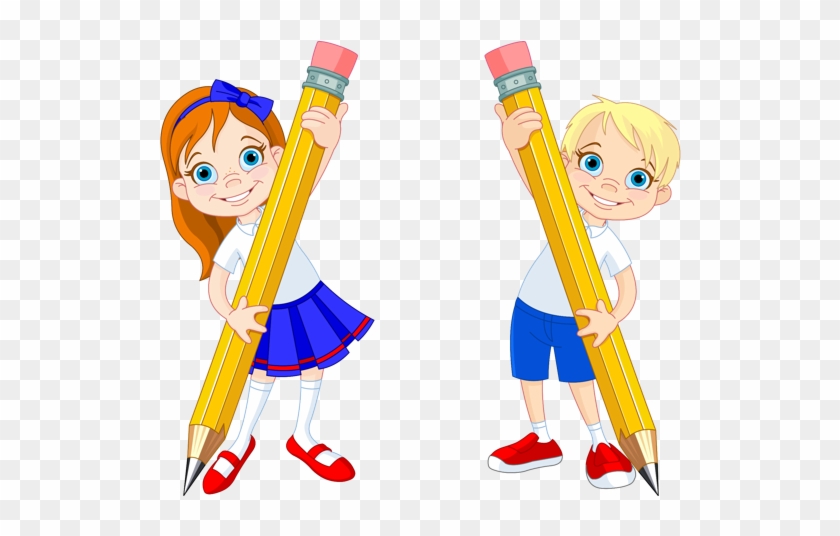 Girl With Pencil Clipart #402191