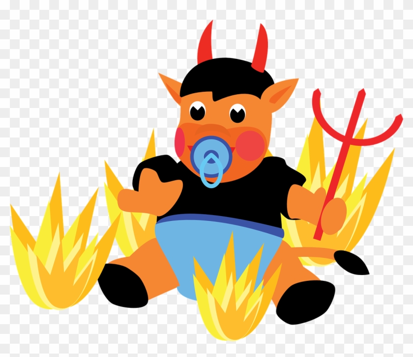 Cartoon Campfire Pictures 14, - Devil Baby Throw Blanket #402219