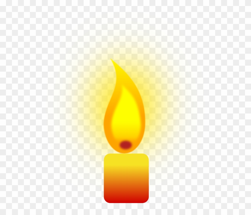 Fire, Cartoon, Lit, Flame, Light, Free - Candle Clipart Transparent Background #402258