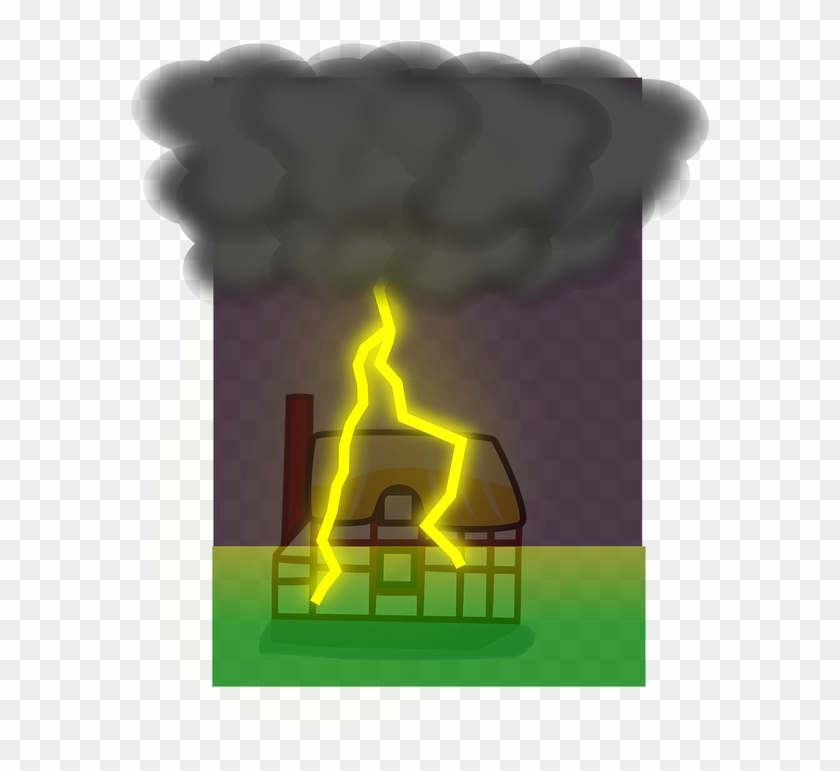 House On Fire Clipart 28, Buy Clip Art - Lightning #402275