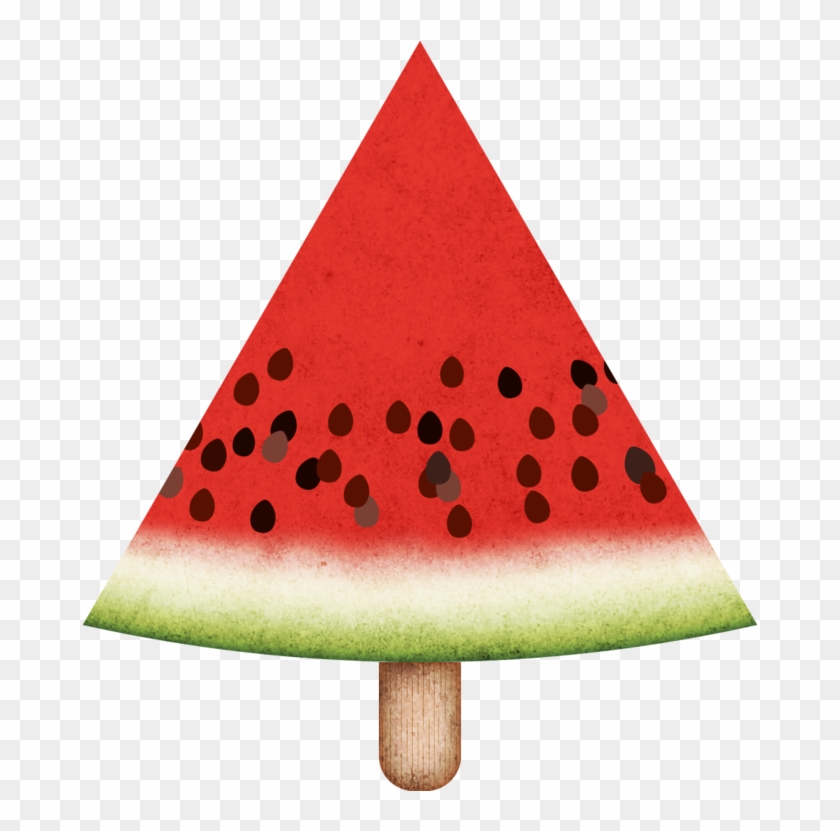 Watermelon On A Stick - Watermelon Triangle With Stick #402315