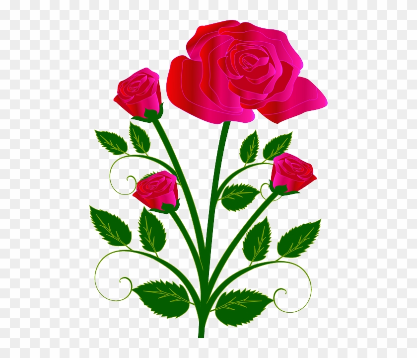 Bouquet, Flower, Rose, Red, Love Sponsored - Rose Drawings With Color #402375