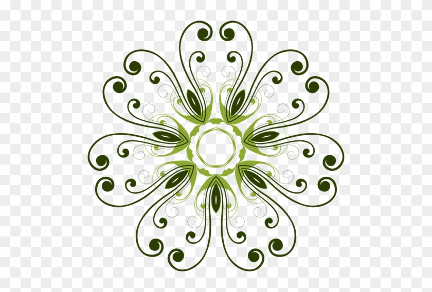 Drawing Of Swirling Petals Floral Design In Color Public - Png Flowers Design Clipart #402400