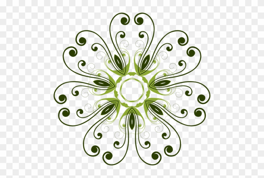 Drawing Of Swirling Petals Floral Design In Color Public - Png Flowers Design Clipart #402400