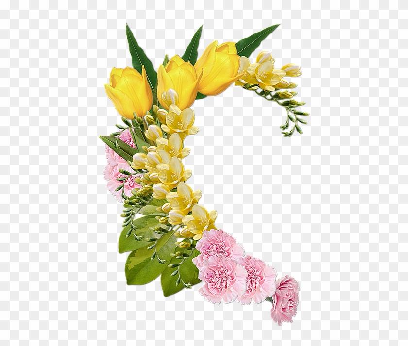 Flower Heart Bouquet Yellow Clip Art #402502