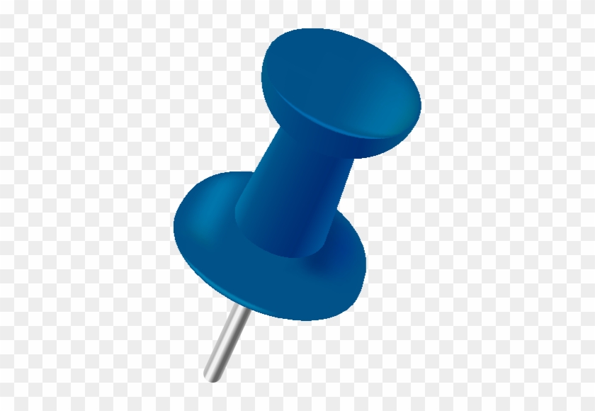 Pin Navy Blue - Blue Push Pin Png #402522