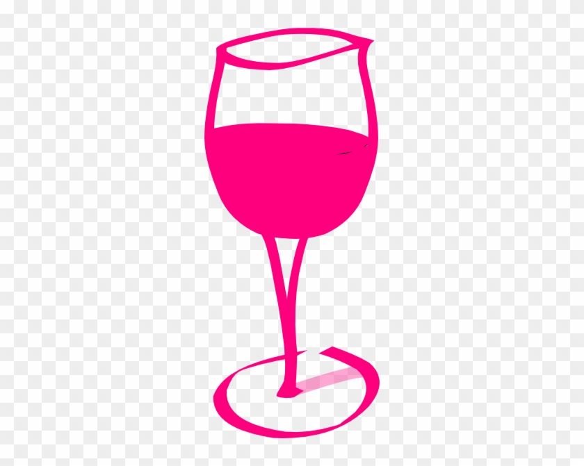 Glasses Clipart Pink Glass - Wine Glass Clip Art #402587