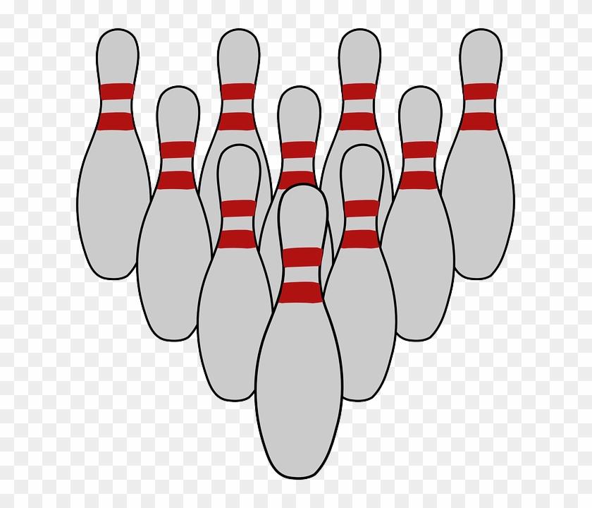 Formation Bowling, Tenpins, Pins, Arrangement, Formation - Bowling Pins Clipart #402607