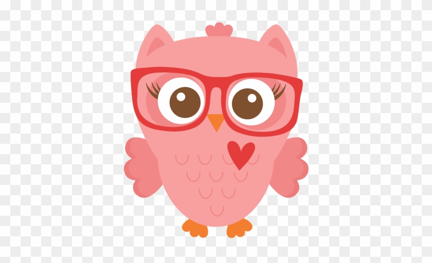 Nerdy Girl Owl Scrapbook Cuts Svg Cutting Files Doodle - Cute Clip Art Owl #402649