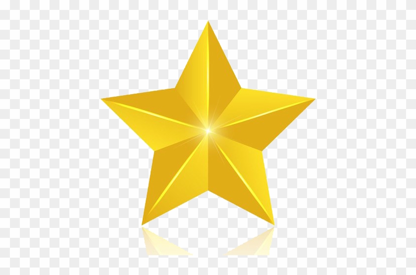 3d Gold Star Png Image - Estrela Vetor #402840