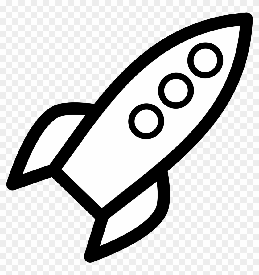Rocket Book Clipart - Rocket Black And White Clipart #403141