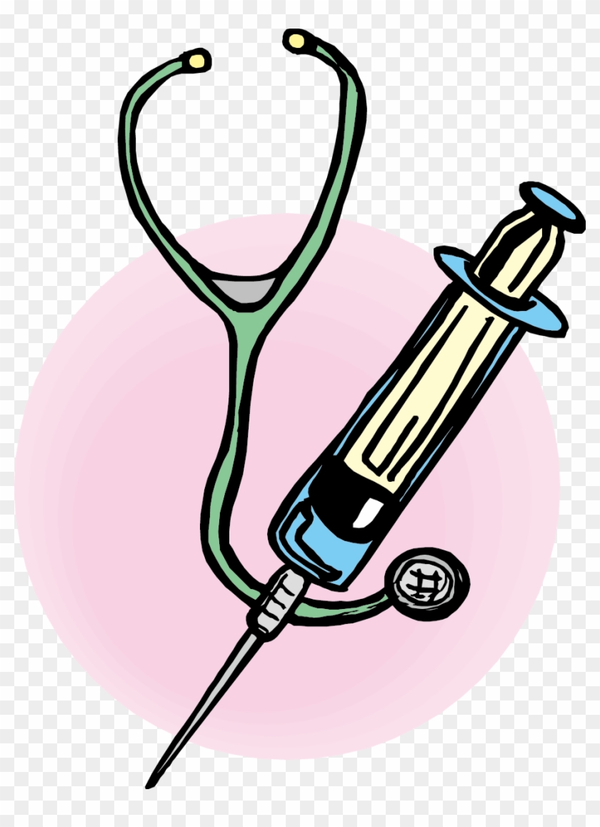 Syringe Stethoscope Medicine Hypodermic Needle Clip - Syringe Stethoscope Medicine Hypodermic Needle Clip #403431