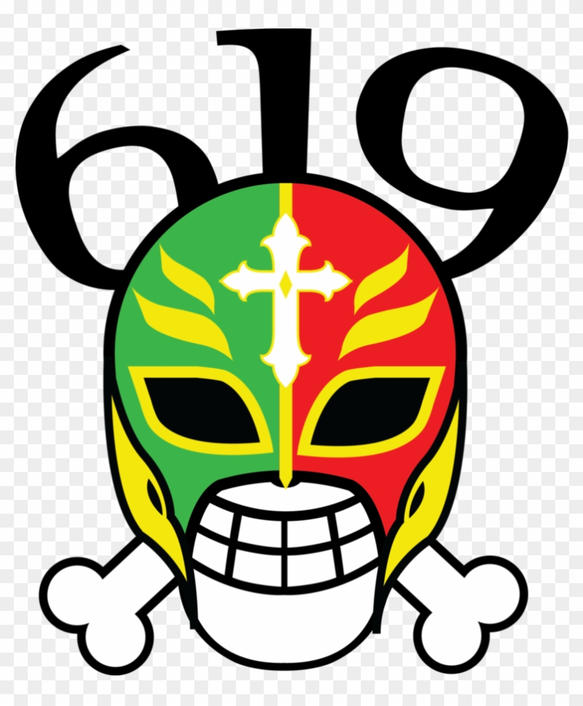 One Piece Flags Legends Of Wrestling Rey Mysterio By - Rey Mysterio Logo Png #403631