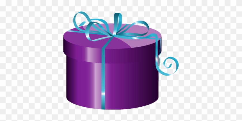 Purple Birthday Clipart - Purple Christmas Present Clip Art #403649