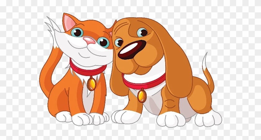 Dog And Cat Clipart Png - Dog And The Cat Cartoon #403766