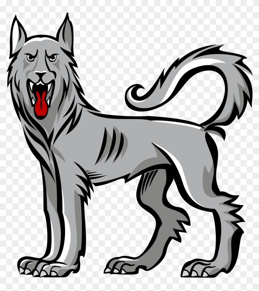 Myblazoncom - Heraldic Wolf Statant #403866