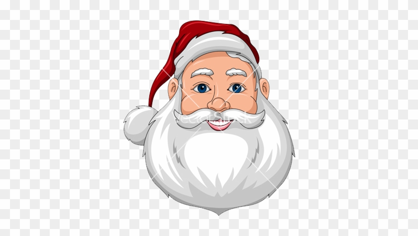 Santa Happy Face Front Vector 1083958 - Santa Claus #403912