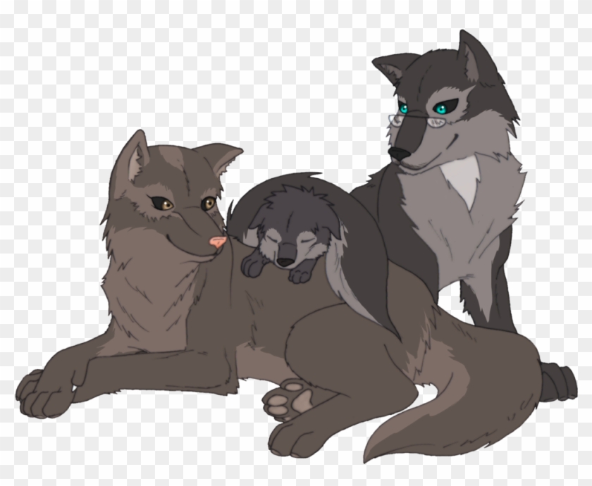 Family Of Wolves Cartoon #403934
