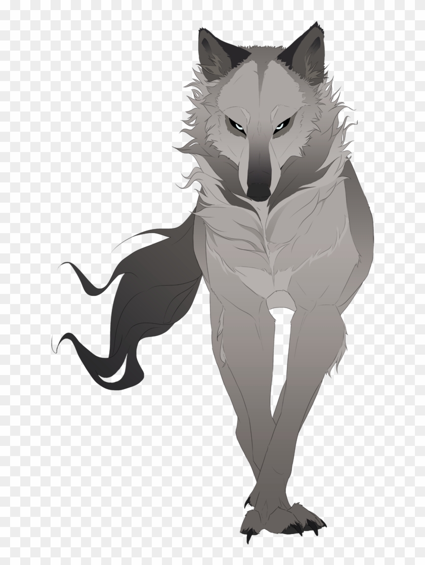 Dark Gray Anime - Grey Wolf Digital Art Transparent - Free Transparent PNG  Clipart Images Download